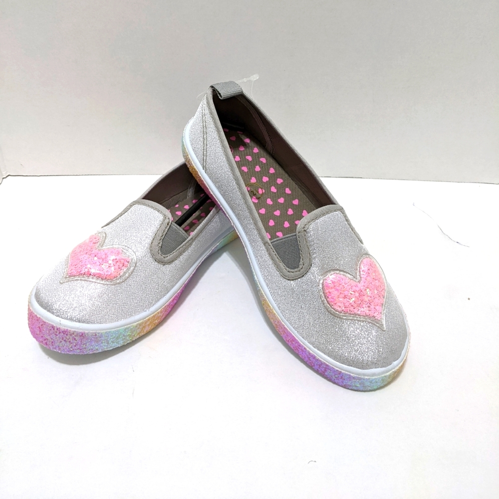 Girl's casual style shoes with glitter